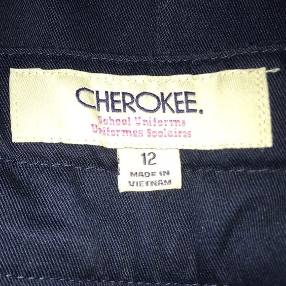 𝅺CHEROKEE uniform skort pleated adjustable waistband navy blue NWOT size 12 - Picture 4 of 8
